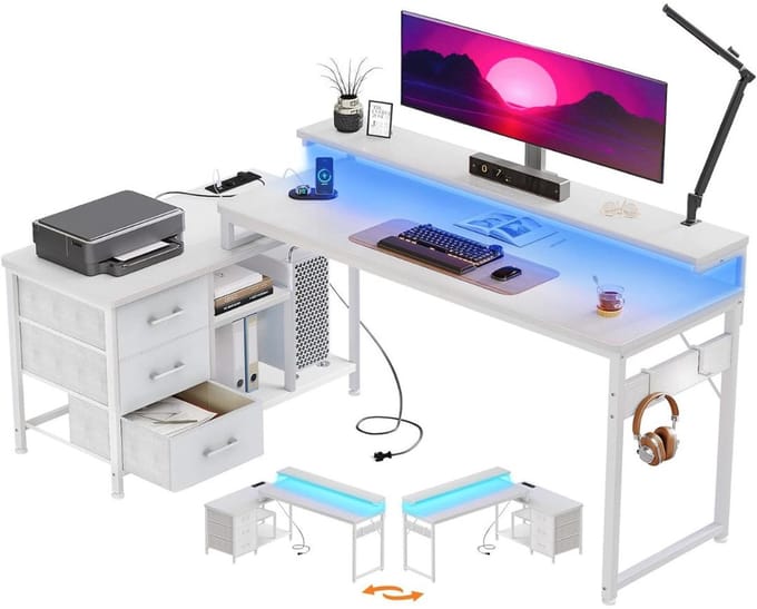 Hoekbureau Gaming - Bureau L Vormig - Computer Desk