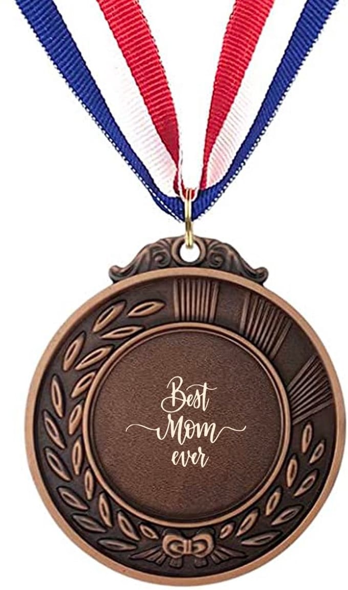 Akyol - best mom ever medaille bronskleuring - Moeder - mama - moederdag - cadeau - verjaardag