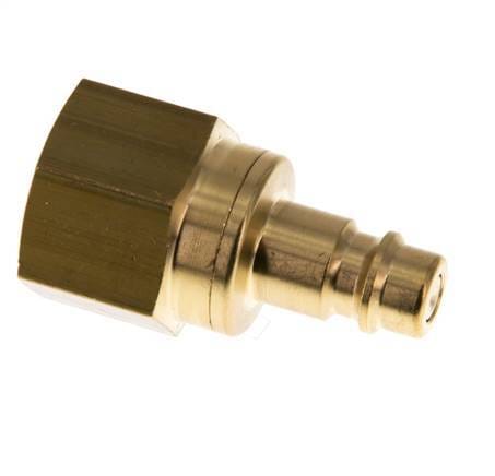 Messing DN 7.2 (Euro) Luchtkoppeling Insteeknippel G 1/2 inch Binnendraad Double Shut-Off
