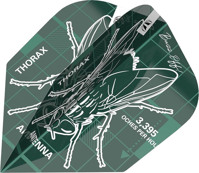 Dartflights Pro Ultra No. 6 Groen Blueprint Design – 3 Stuks