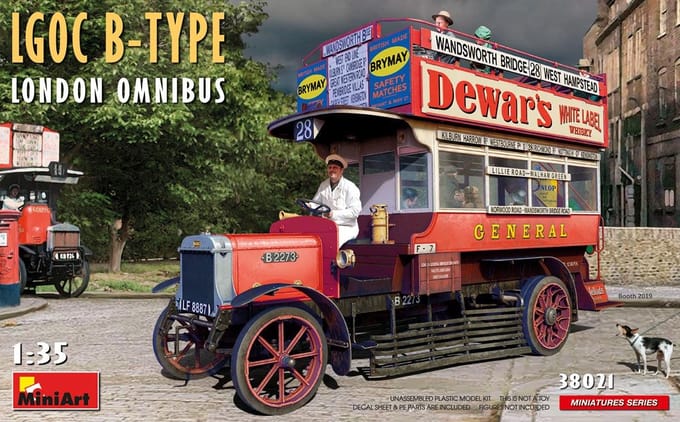 MiniArt Modelbouwpakket Militaire voertuigen - 38021 LGOC B-Type London Omnibus Plastic - 1:35 - Modelbouw