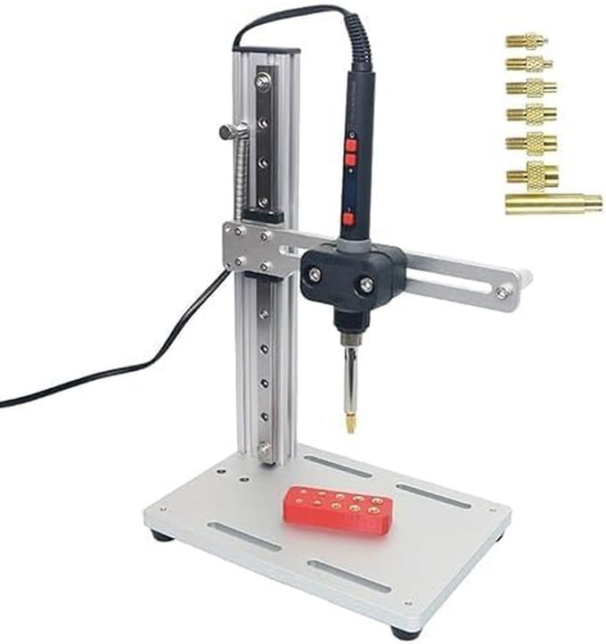 Warmtepers Machine - Soldeerbout Tool - 3D Printen - Digitale Display - M2-M8 Tips - Zilver
