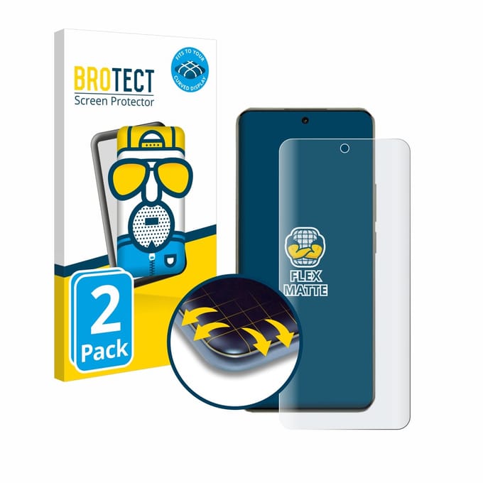BROTECT - Screenprotector voor realme 14 Pro Plus - Folie Beschermfolie matte volledig dekking 2 Stuks