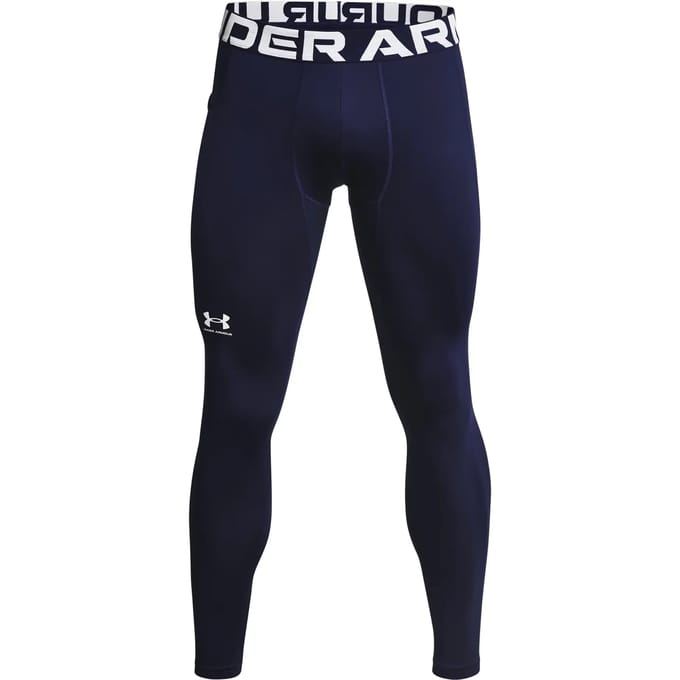 Under Armour UA CG Armour Leggings-BLU Heren Sportlegging - Midnight Navy - Wit