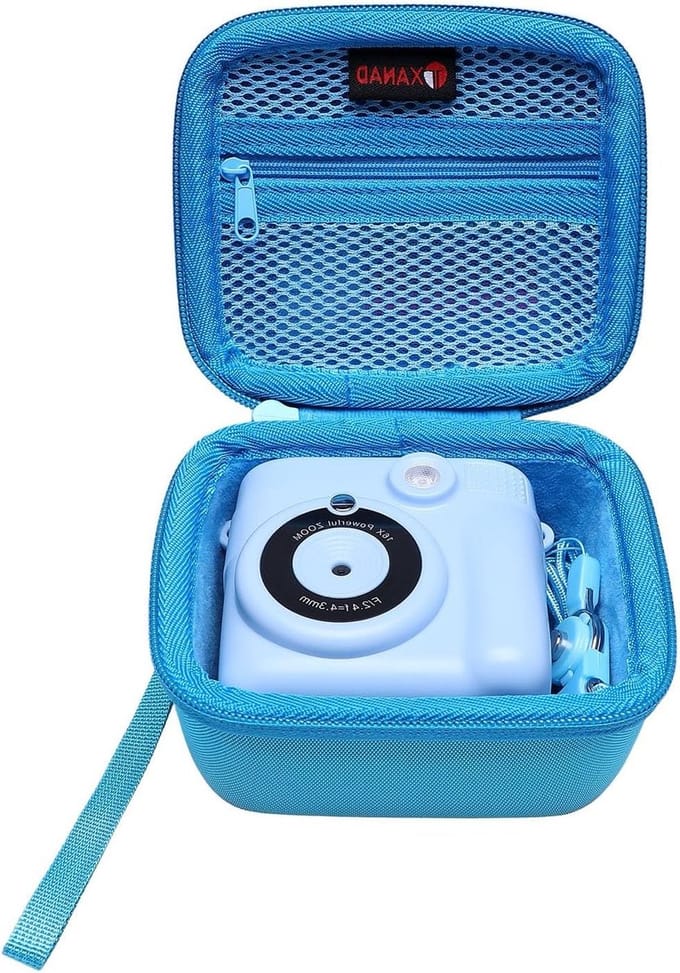 Bag voor Kids Digitale Camera voor Leeftijd 3-12 Jaar - Blauw, Handbagage, Kindercamera Accessoires