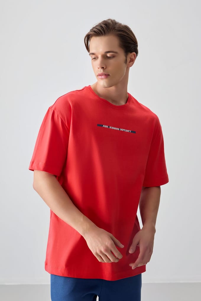 Oversized Katoenen Crew Neck T-Shirt