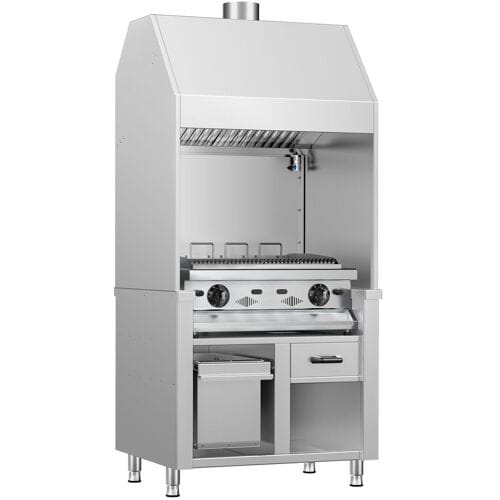 GGM Gastro Gasgrill BERLIN - 960mm - Edelstahl Zilver