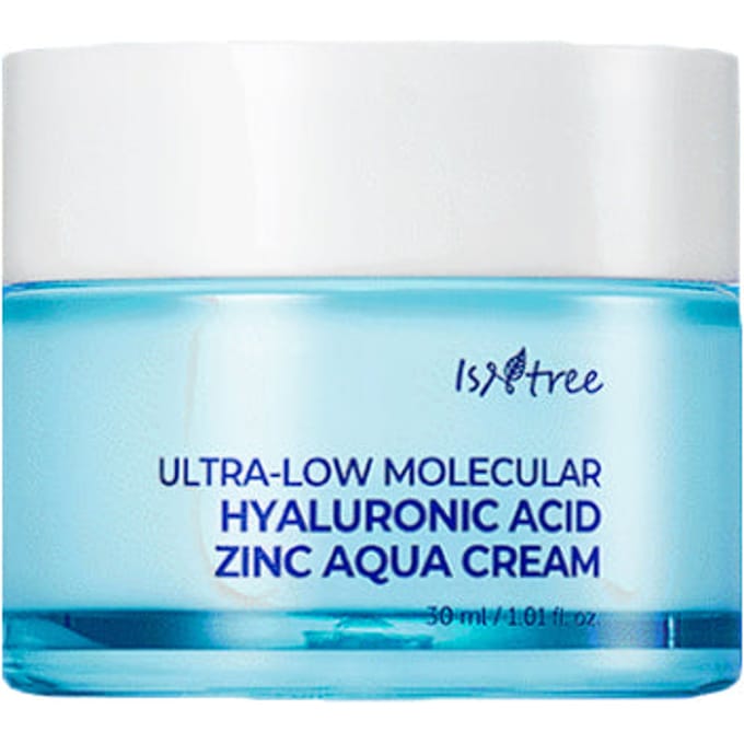 [ISNTREE] Crème Aqua Zinc Acide Hyaluronique Ultra-Faible Poids Moléculaire 30 ml white