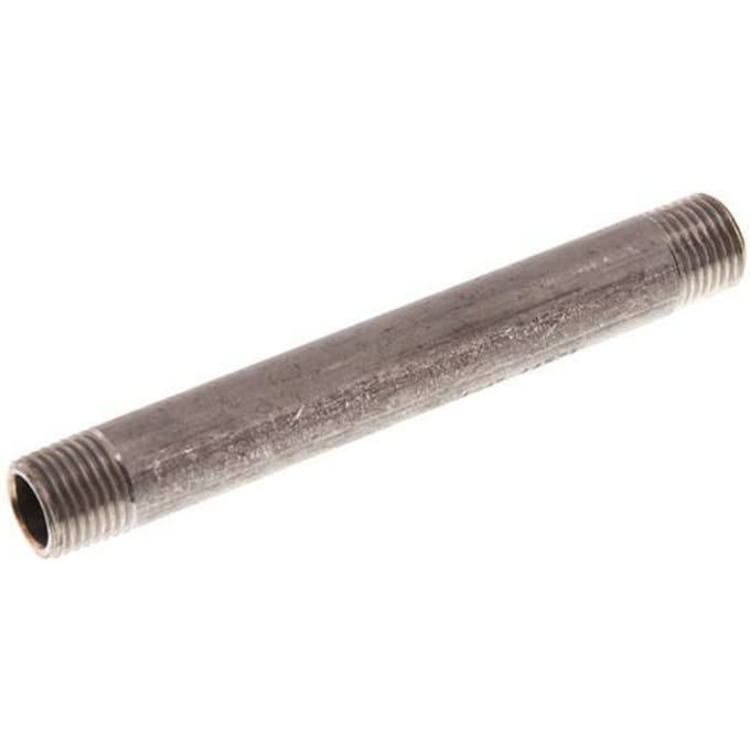 R 1/4'' RVS Dubbele Pijpnippel 20 Bar DIN 2982 - 100mm