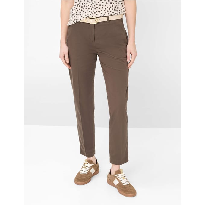 Brax Dames Chino  Style MARON S DARK EBONY, donkerbruin, maat 36
