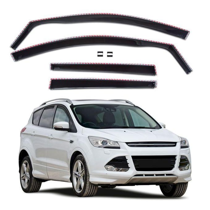 Windgeleiders - SCOUTT - GP - Getint - Versterkt Acryl - Voor Ford Kuga 2013-2019