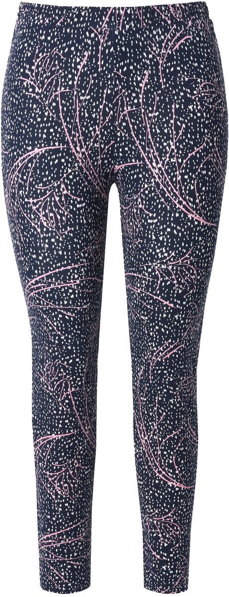 Ulla Popken - Dames - Legging smalle pijpen elastische tailleband - Marine - Maat 42+