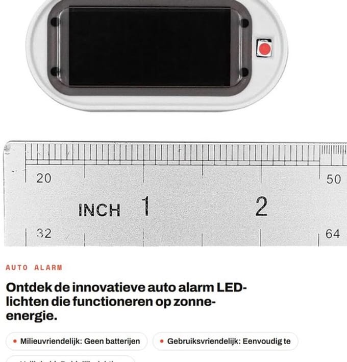 Dailygoody - Auto alarm LED-licht - Veiligheidslicht - Rood