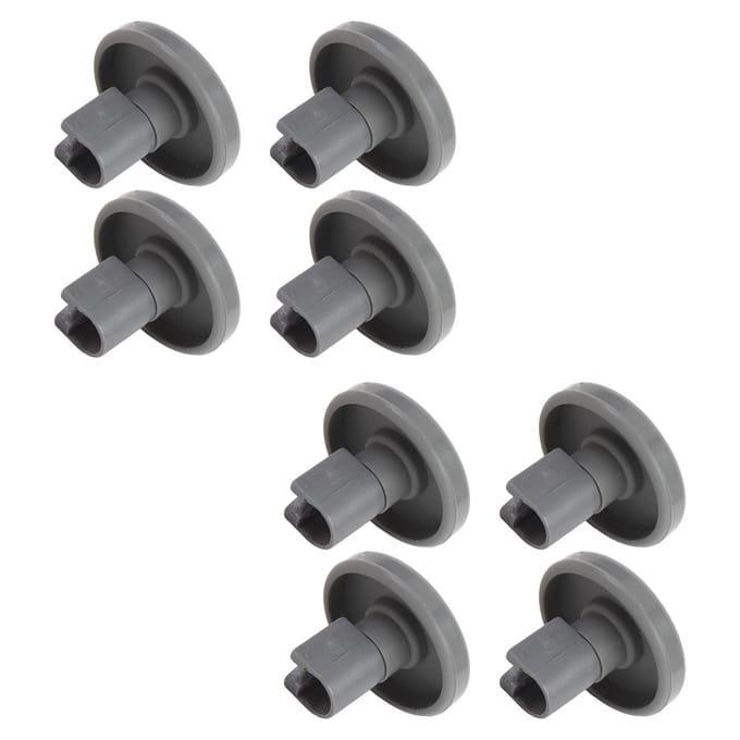 8 PCS Roue de Panier Lave-vaisselle ABS Haute Résistance Remplacement Roue Panier à Vaisselle Inférieur Lave-vaisselle gray