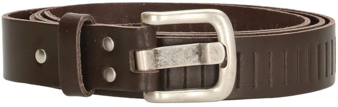 Hide & Stitches Leren Riem - Donkerbruin - 3cm breed - 95cm lengte