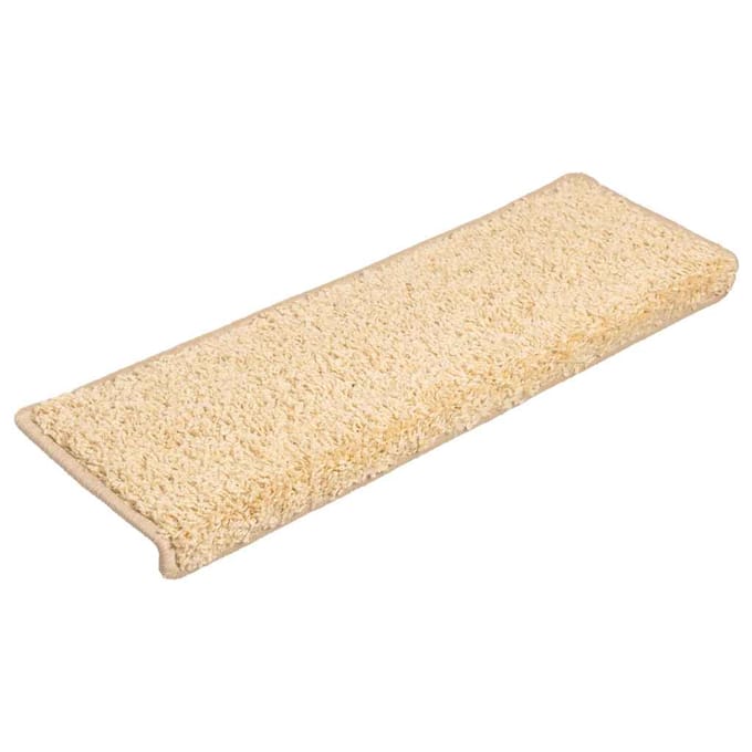 vidaXL - Trapmatten - 20 - st - 65x21x4 - cm - crème - met - rechthoekige - rand