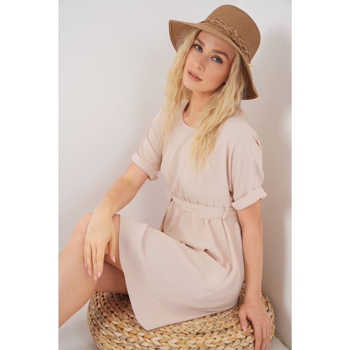 Mini-jurk met strik