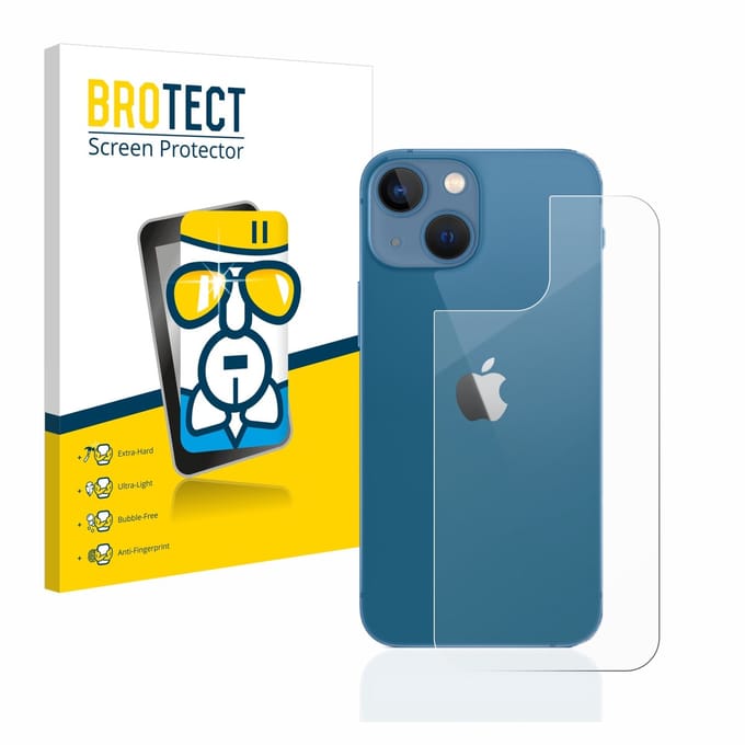 Screenprotector voor Apple iPhone 13 mini (Achterkant) Beschermglas transparant