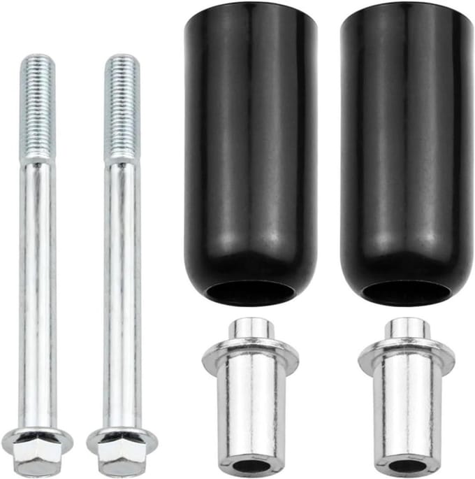 Frame Beschermers - Motor Sliders - Motor Beschermen - Universele Set - 123 mm Schroef - Zwart Zilver