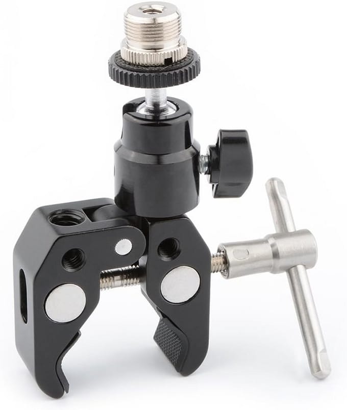 Superklem met Flexibele Kogelkop voor Microfoon en Camera Accessoires