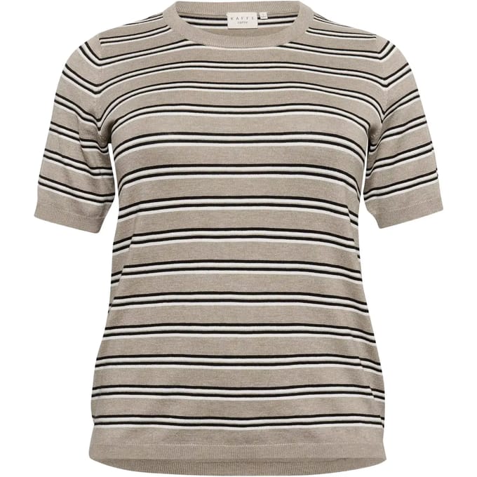Gestreept dames-T-shirt KAFFE Curve Lizzy