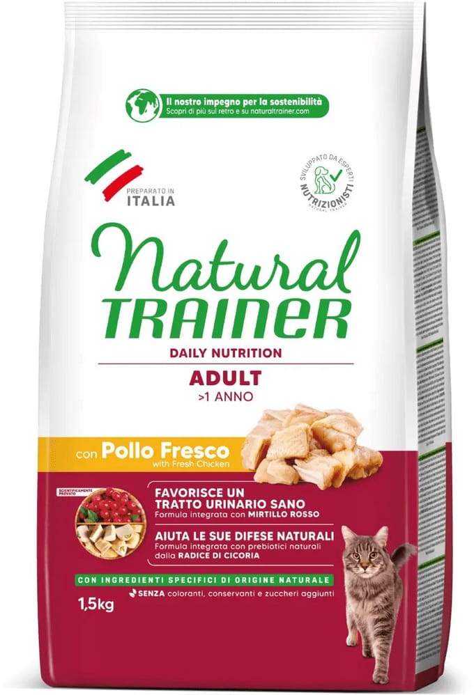 Natural Trainer Adult Kip 1,5 kg - Kattenvoer
