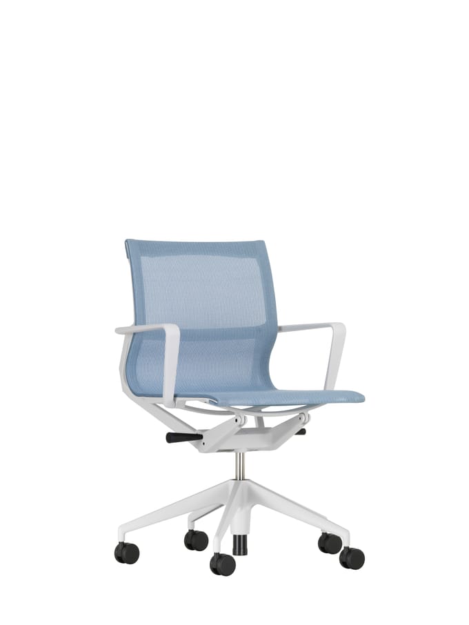 Vitra Physix bureaustoel - soft grey - 09 ijsgrijs - soft grey - Wieltjes voor harde bodems