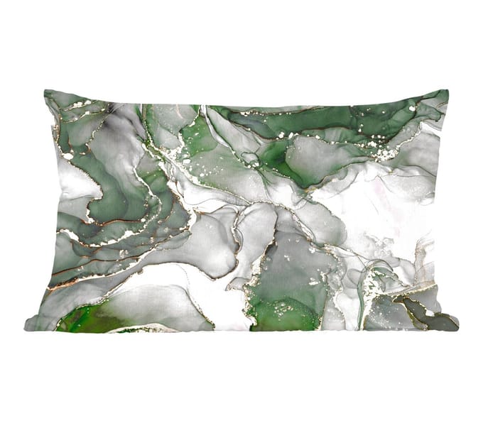 Sierkussens - Kussentjes Woonkamer - 60x40 cm - Luxe - Marmer - Groen