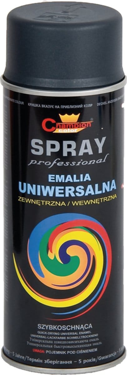 AGTECH Granit Parts - Zwarte Mat Enamelverf Spray - RAL 9005 - 400ml