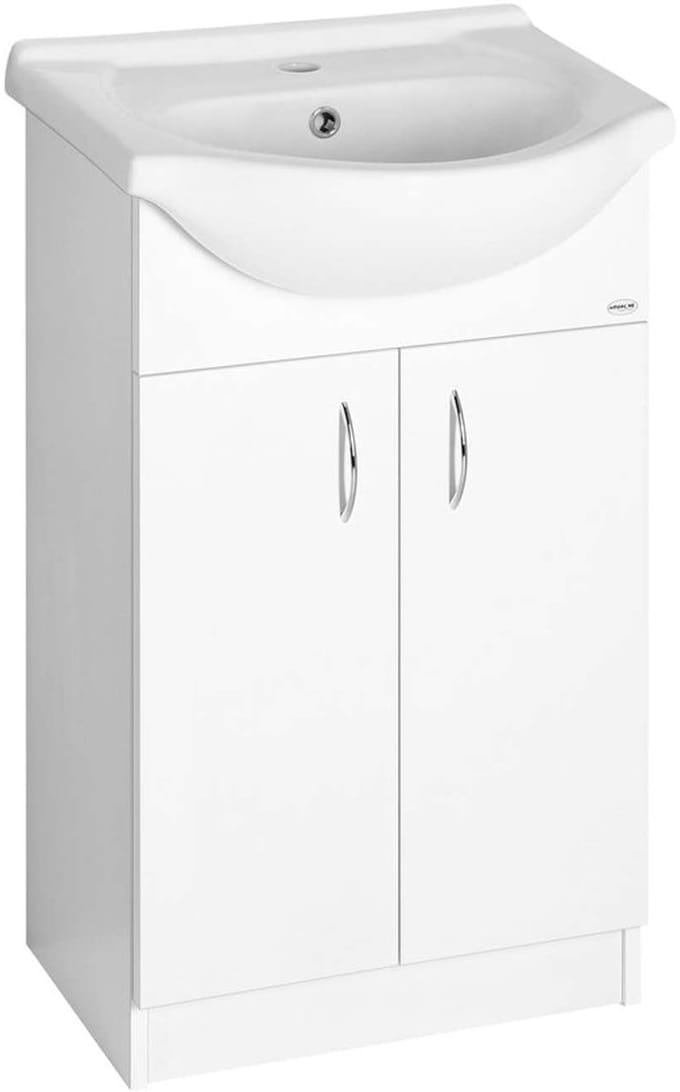 Aqualine Simplex Eco 55 Wastafelonderkast inclusief wastafel 53x83,5x30,7cm