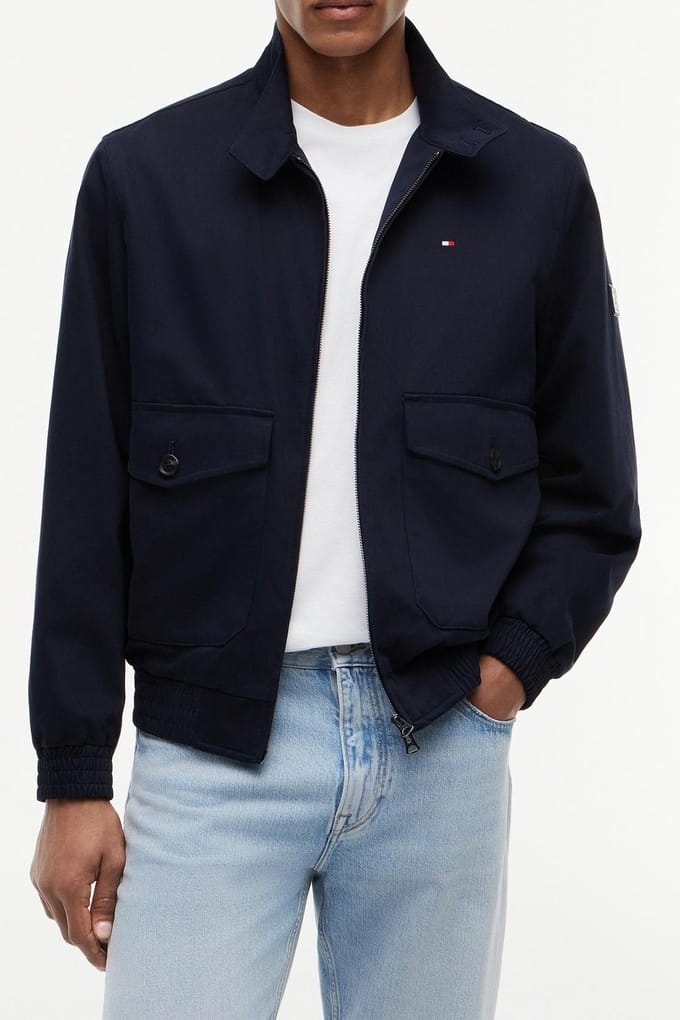 Tommy Hilfiger Cotton Harrington Jacket Desert Sky Taglia: L | Bomber Outlet | Uomo