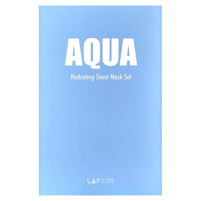 Lapcos, Aqua Beauty Sheet Mask Set, Hydrating, 5 sheets, 30ml (1.01fl oz) each gray