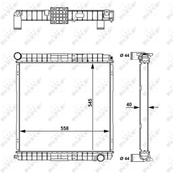 Radiator, motorkoeling NRF 58827