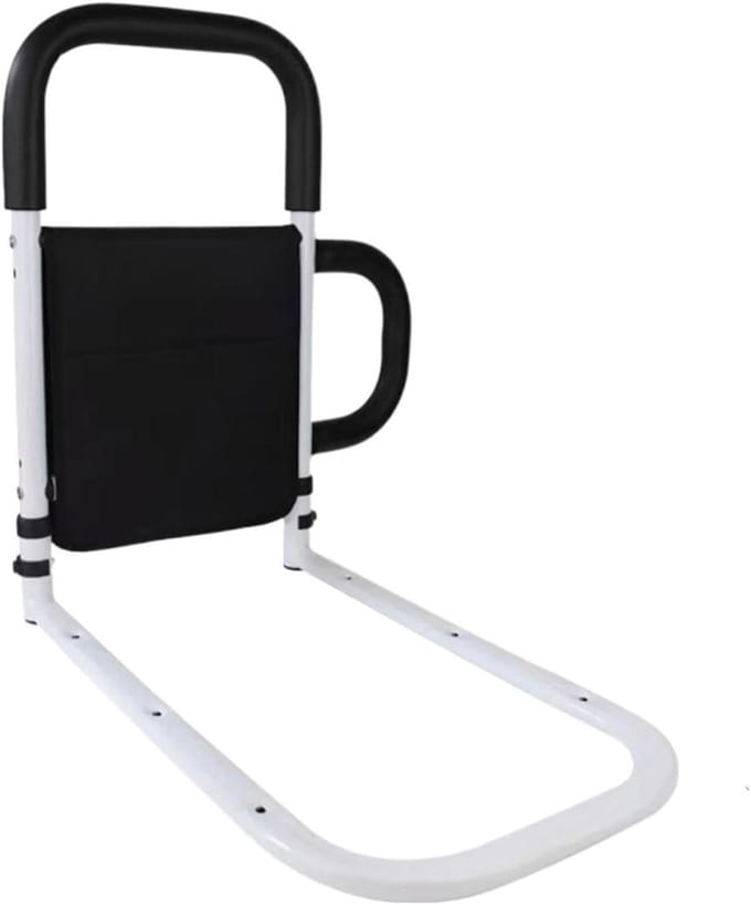 Bedhek Opstahulp - Steunrail Bed - Veilig In Bed - Met Opbergvak - 50x31.5cm - Metaal