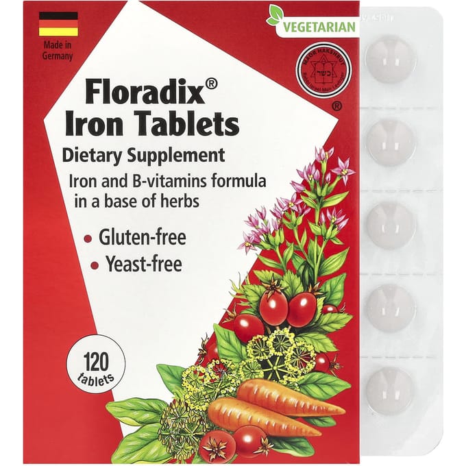Floradix, Floradix, IJzertabletten, 120 Tabletten