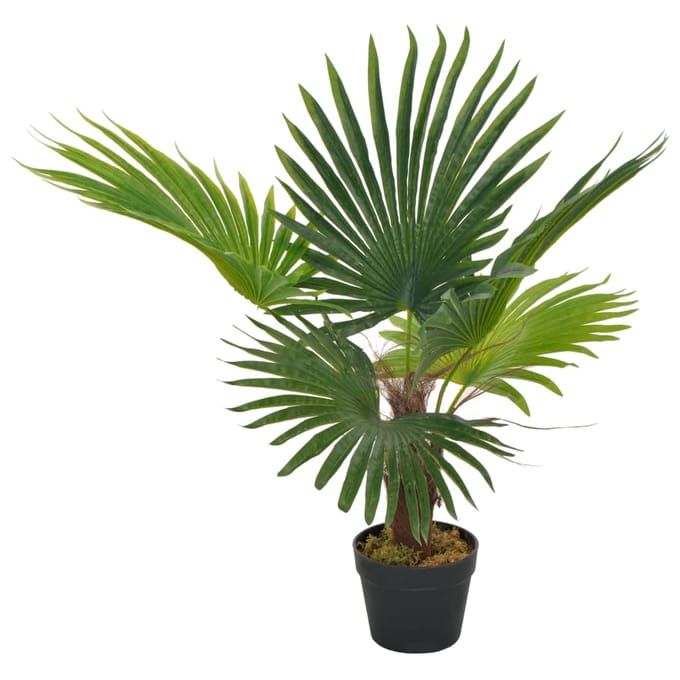 vidaXL - Kunstplant - met - pot - palm - 70 - cm - groen