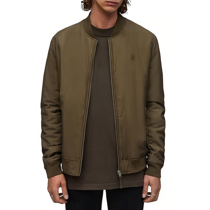 AllSaints Withrow Bomber Regiment Brown Maat: XXL | Bomberjacks Outlet | Heren | Groen