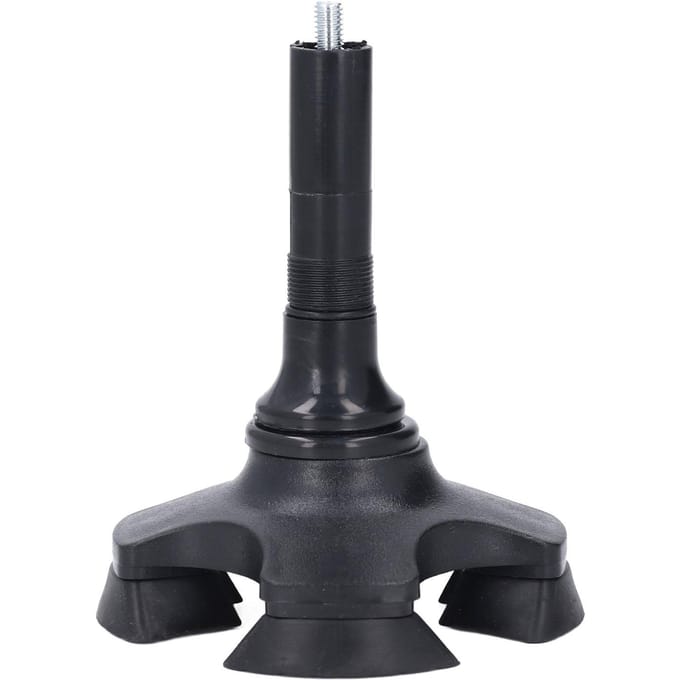 Wandelstokdop met 4 Steunvoeten ABS Aluminiumlegering Schokabsorberend Zelfstandige Wandelstokbasis black