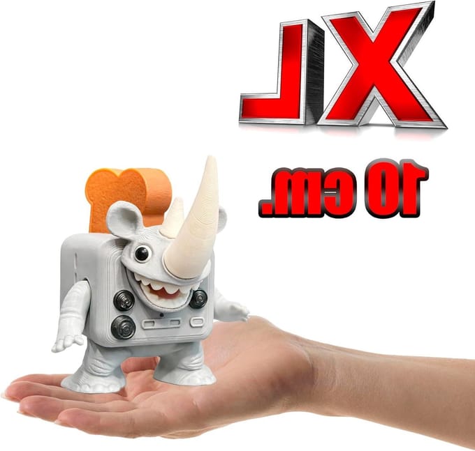 XL Figuur - Grappige Pop - Verzamelen - Uniek Ontwerp - 14 x 13 cm - Grijs