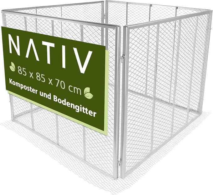 Compostbak Metaal - Compostvat Tuin - Compost Maken - Tool-free Montage - 448 Liter - Zwart