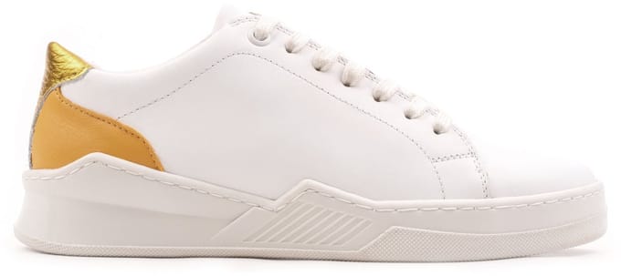 Omnio spencer city sneakers dames wit/geel leer