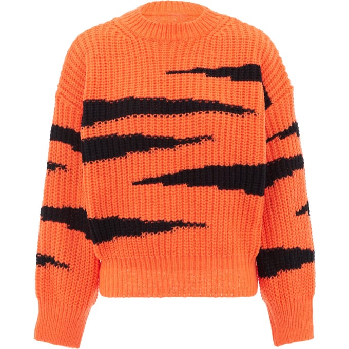 Mymo Jumper Dames ORANJE ZWART