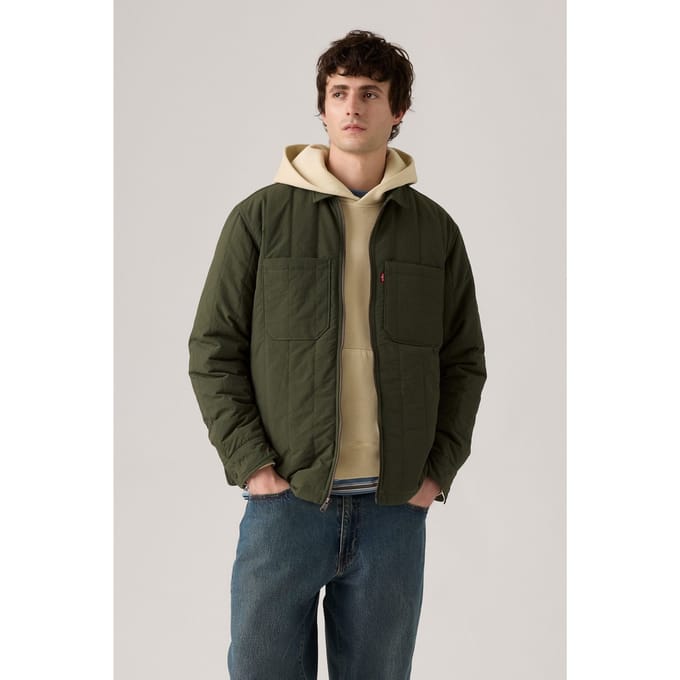 Levi's Kyren Overshirt Deep Depths Maat: M | Lichte Jassen Outlet | Heren | Groen