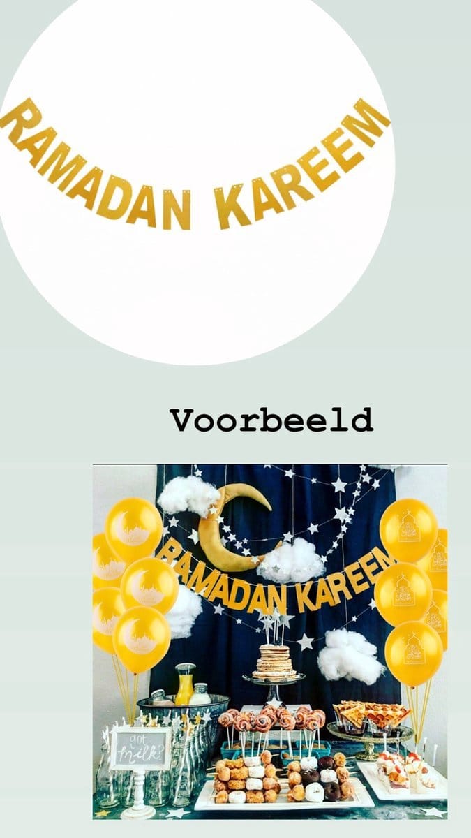 Akyol - ramadan kareem - ramadan slinger - ramadan - vasten - eid - eid mubarek - versiering ramadan - vlaggenlijn ramadan