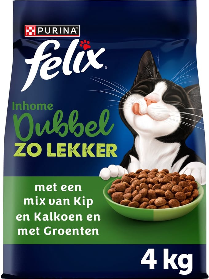 Felix Dubbel Zo Lekker Inhome - Kip & Kalkoen - 4 x 4kg