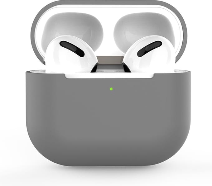 Jumada's - Siliconen softcase - Apple Airpods 3 - Grijs - Siliconen