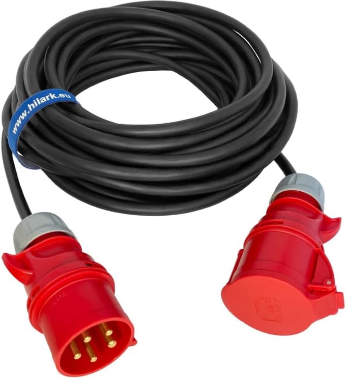 Stevige verlengkabel rubber 5G6mm² 32A IP44 5 meter