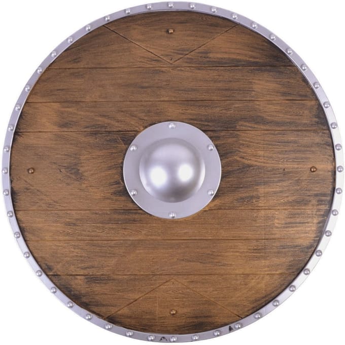 Vikingen/Ridders/Krijgers schild - verkleed accessoires - rond - Dia 45 cm - kunststof - carnaval