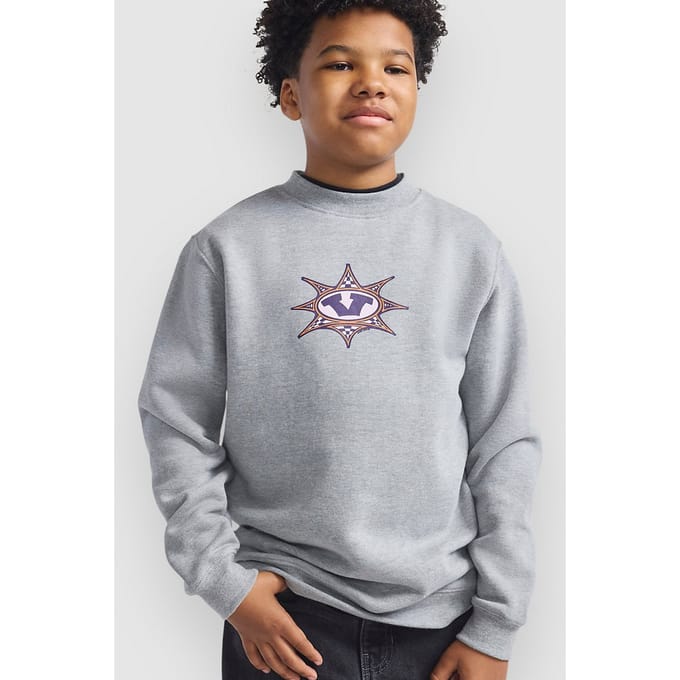 Vans Star Checker Crew Kids Sweater grijs