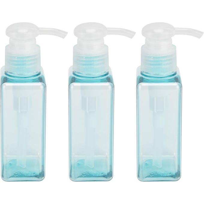 3 STUKS 100ml Pompfles Plastic Lege Zeepdispenser Shampoo Body Wash Lotion Container voor Reizen white